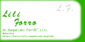 lili forro business card