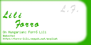 lili forro business card